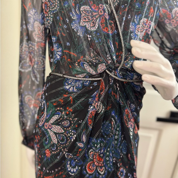 Veronica Beard Kaira Metallic Floral Silk Maxi Dress Size 8 NWT - Picture 9 of 14